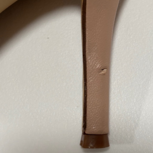Nine West Nude/Tan Pump Heels Size 7 - Picture 7 of 8